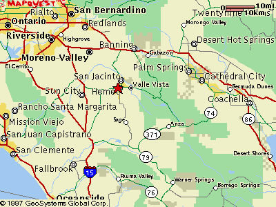 Map of Hemet